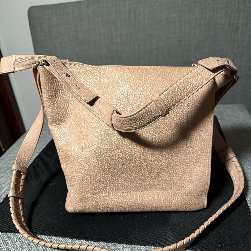 All Saints Kita Blush Leather Shoulder Crossbody Bag